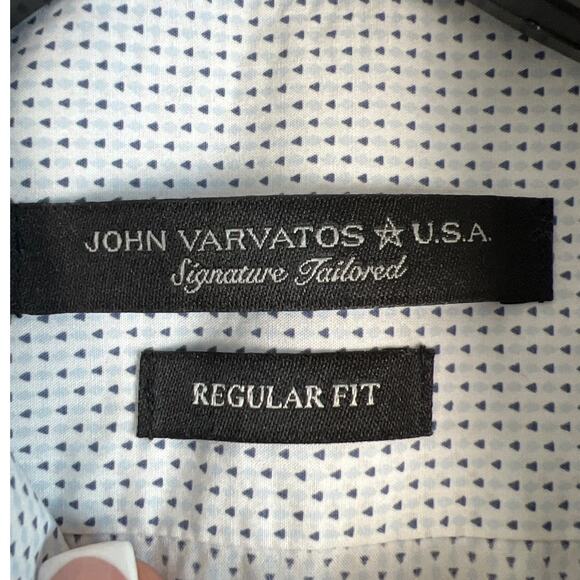 John Varvatos Mens Button Up Dress Shirt 100% Cotton Regular Fit 16.5 32/33 - Picture 7 of 9